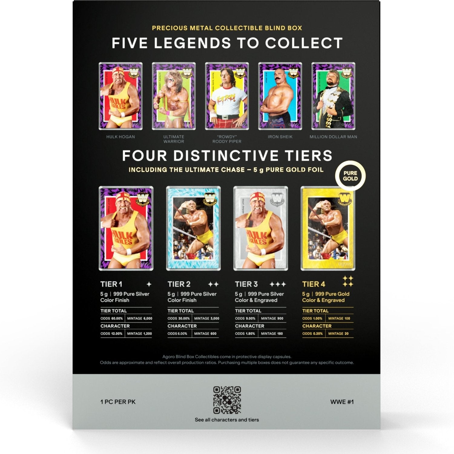 WWE: Golden Era Legends 5g Foil Blind Box Back