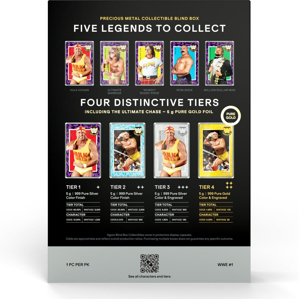 WWE: Golden Era Legends 5g Foil Blind Box Back